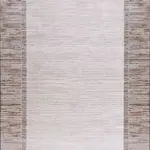 Morra Çerçeveli Kahve Triko Akrilik Pamuk Atkılı Makine Halısı