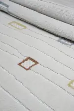 Bouce Modern Krem Polyester Makine Halısı - Görsel 7