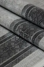 Cestas  Çerçeveli Gri Polyester Makine Halısı - Görsel 7