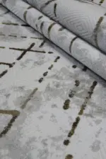 Rene Modern Krem Akrilik Makine Halısı - Görsel 6