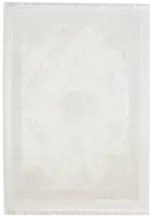 Ostra Çerçeveli Krem Bej Çizgili Göbekli Akrilik Makine Halısı