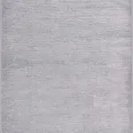 Levera Modern Gri Pamuk ve Polyester Kaydırmaz Taban Jakarlı Makine Halısı