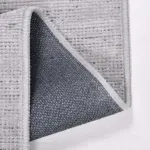 Levera Modern Gri Pamuk ve Polyester Kaydırmaz Taban Jakarlı Makine Halısı - Görsel 5