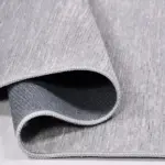 Levera Modern Gri Pamuk ve Polyester Kaydırmaz Taban Jakarlı Makine Halısı - Görsel 3