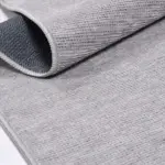 Levera Modern Gri Pamuk ve Polyester Kaydırmaz Taban Jakarlı Makine Halısı - Görsel 4