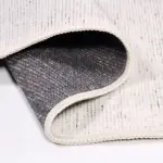 Apice Modern Beyaz Pamuk ve Polyester Kaydırmaz Taban Jakarlı Makine Halısı - Görsel 3