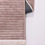 Angri Modern Kahverengi Natural Lateks Kaydırmaz Tabanlı Makine Halısı - Görsel 3