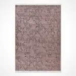 Flumeri Geometrik Bej Pamuk ve Polyester Kaydırmaz Taban Makine Halısı - Görsel 2