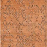 Bovino Geometrik Kahve Pamuk ve Polyester Kaydırmaz Taban Makine Halısı