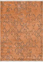 Bovino Geometrik Kahve Pamuk ve Polyester Kaydırmaz Taban Makine Halısı