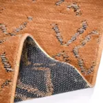 Bovino Geometrik Kahve Pamuk ve Polyester Kaydırmaz Taban Makine Halısı - Görsel 5