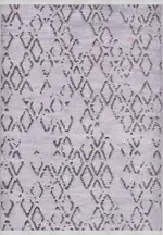 Greci Geometrik Gri Pamuk ve Polyester Kaydırmaz Taban Makine Halısı