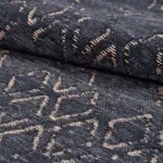 Orsara Geometrik Antrasit Pamuk ve Polyester Kaydırmaz Taban Makine Halısı - Görsel 3