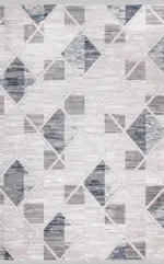 Teverola Geometrik Krem Akrilik Makine Halısı