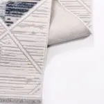 Teverola Geometrik Krem Akrilik Makine Halısı - Görsel 5