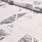 Teverola Geometrik Krem Akrilik Makine Halısı - Görsel 3