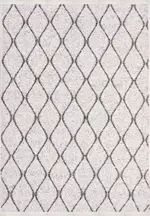 Fonti Modern Beyaz Pamuk ve Polyester Kaydırmaz Taban Makine Halısı