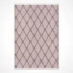 Vernole Modern Kahve Pamuk ve Polyester Kaydırmaz Taban Makine Halısı - Görsel 2