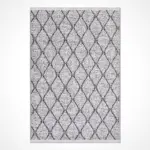 Surbo Modern Gri Pamuk ve Polyester Kaydırmaz Taban Makine Halısı - Görsel 2