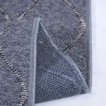 Veglie Modern Antrasit Pamuk ve Polyester Kaydırmaz Taban Makine Halısı - Görsel 5