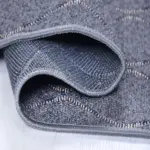 Veglie Modern Antrasit Pamuk ve Polyester Kaydırmaz Taban Makine Halısı - Görsel 3