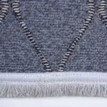 Veglie Modern Antrasit Pamuk ve Polyester Kaydırmaz Taban Makine Halısı - Görsel 4