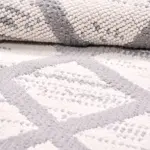 Saltara Modern Beyaz Soft Yumuşak Polyamid Makine Halısı - Görsel 4