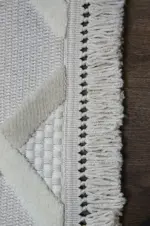 Totes Modern Krem Polyester Makine Halısı - Görsel 3