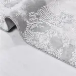 Padru Modern Gri Bambu ve Akrilik Makine Halısı - Görsel 5