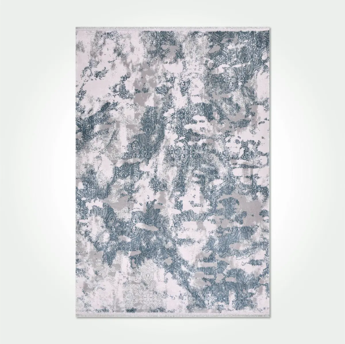 Sozza Modern Gri Bambu ve Akrilik Makine Halısı - Görsel 2