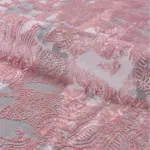 Maida Modern Pembe Gri Bambu ve Akrilik Makine Halısı - Görsel 4