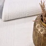 Atripalda Modern Beyaz Dtex Soft Kaydırmaz Tabanlı Makine Halısı - Görsel 5