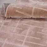 Lucera Modern Bej Dtex Soft Kaydırmaz Tabanlı Makine Halısı - Görsel 4