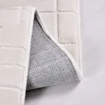 Bovino Modern Beyaz Dtex Soft Kaydırmaz Tabanlı Makine Halısı - Görsel 3