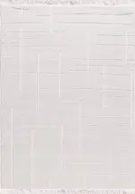 Bovino Modern Beyaz Dtex Soft Kaydırmaz Tabanlı Makine Halısı