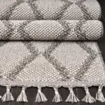 Manfort Geometrik Bej Polyester Kaydırmaz Tabanlı Makine Halısı - Görsel 6