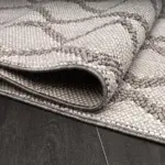 Manfort Geometrik Bej Polyester Kaydırmaz Tabanlı Makine Halısı - Görsel 3