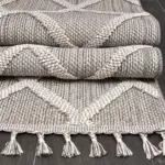 Willy Geometrik Gri Polyester Kaydırmaz Tabanlı Makine Halısı - Görsel 6