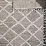 Willy Geometrik Gri Polyester Kaydırmaz Tabanlı Makine Halısı - Görsel 4