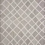 Willy Geometrik Gri Polyester Kaydırmaz Tabanlı Makine Halısı