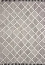 Willy Geometrik Gri Polyester Kaydırmaz Tabanlı Makine Halısı