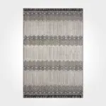 Bürrig Geometrik Gri Polyester Kaydırmaz Tabanlı Makine Halısı - Görsel 2