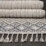 Bürrig Geometrik Gri Polyester Kaydırmaz Tabanlı Makine Halısı - Görsel 6