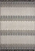 Bürrig Geometrik Gri Polyester Kaydırmaz Tabanlı Makine Halısı