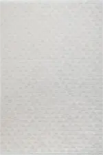 Jaen Modern Krem Yıkanabilir Polyester,Pamuk Makine Halısı