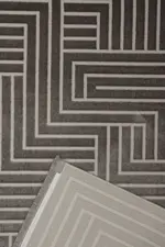Martano Modern Antrasit Akrilik Makine Halısı - Görsel 4