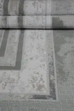 Mende Çerçeveli Gri Akrilik Makine Halısı - Görsel 4