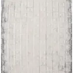 Bonnat Çerçeveli Krem Gri Çizgili Akrilik Makine Halısı