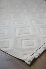 Dornes Modern Bej Polyester Makine Halısı - Görsel 2