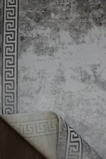 Woore Çerçeveli Gri Akrilik Makine Halısı - Görsel 4